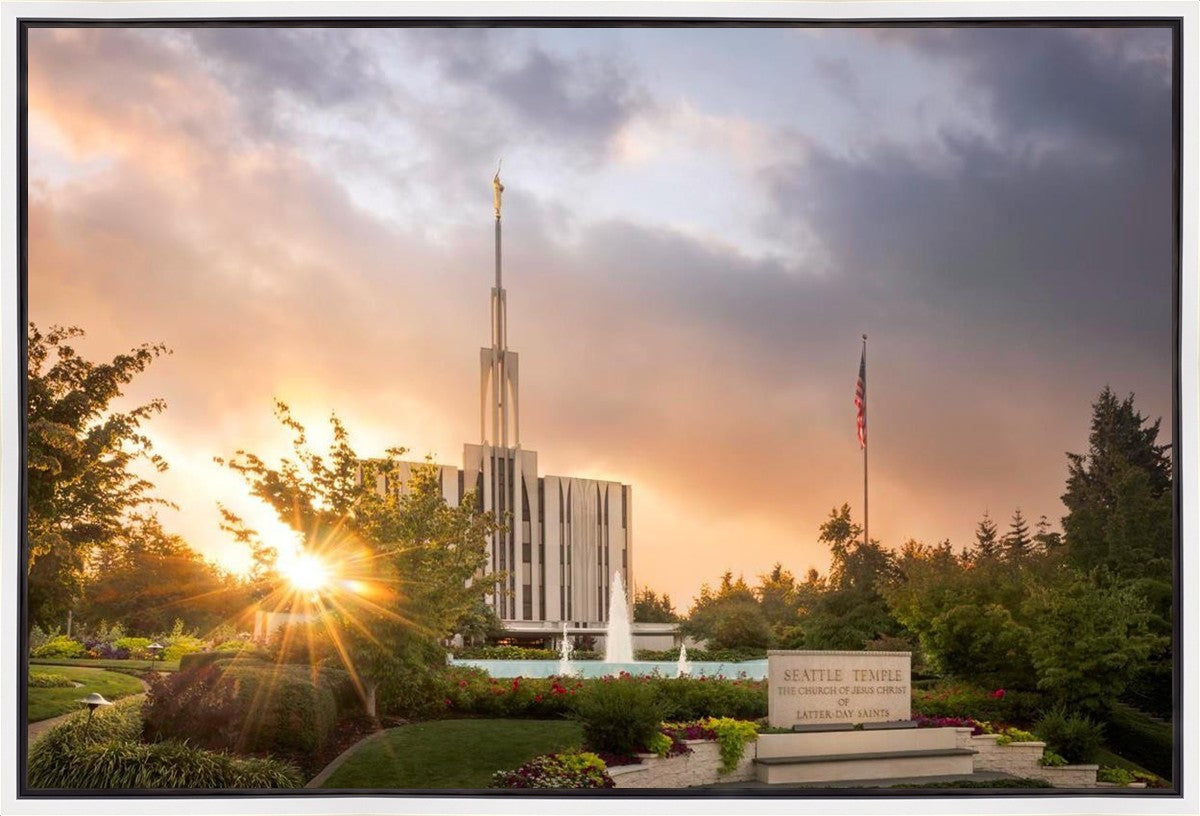Seattle Temple Morning Breaks Gallery Wrap