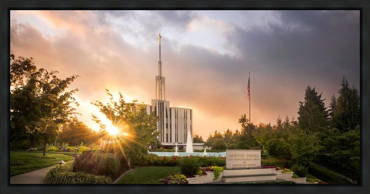 Seattle Temple Morning Breaks Gallery Wrap