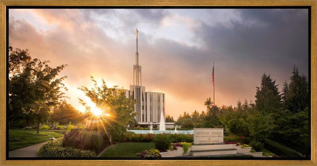 Seattle Temple Morning Breaks Gallery Wrap