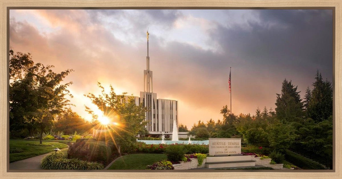 Seattle Temple Morning Breaks Gallery Wrap