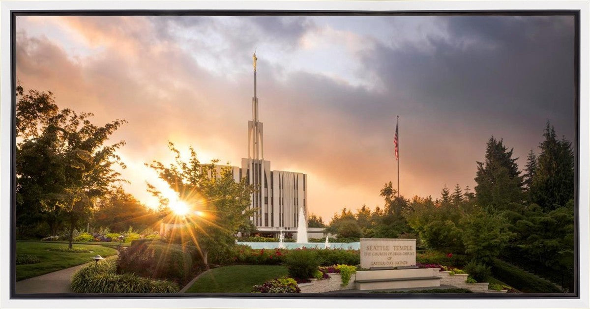 Seattle Temple Morning Breaks Gallery Wrap