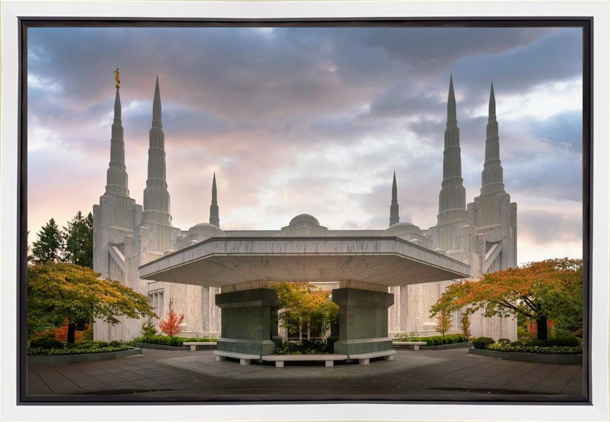 Portland Temple Daybreak Gallery Wrap