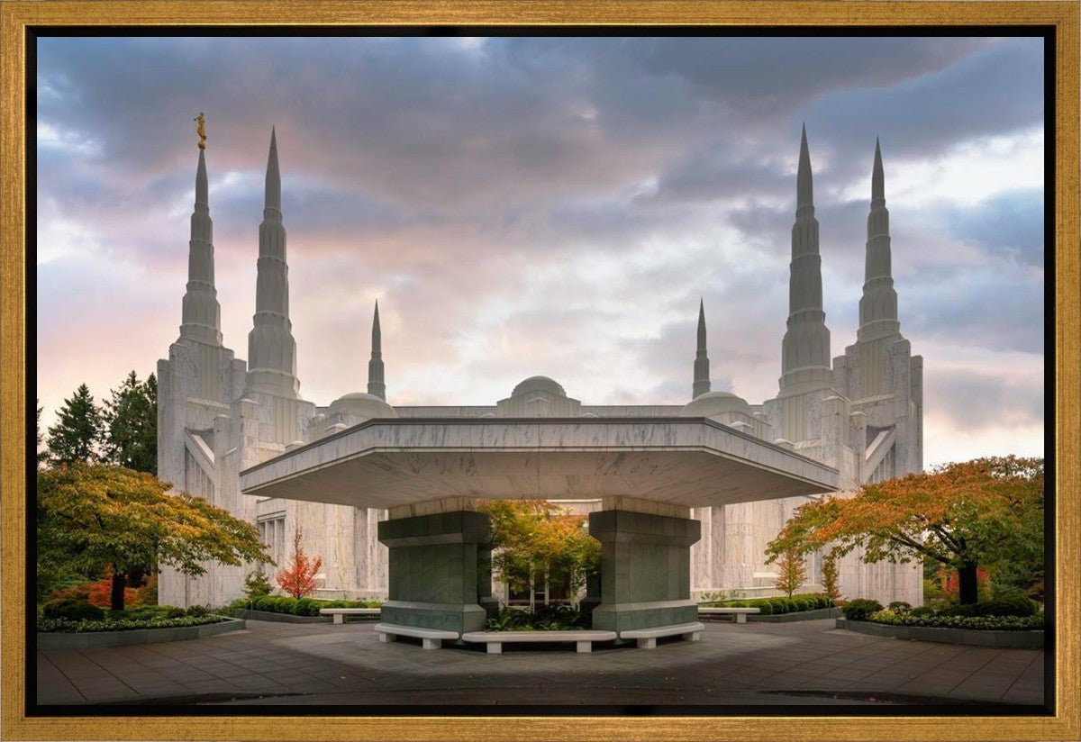 Portland Temple Daybreak Gallery Wrap