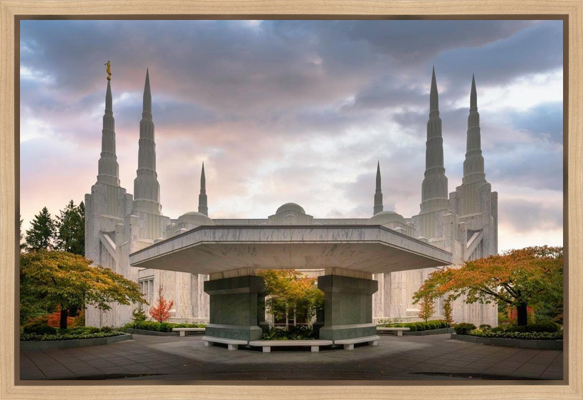 Portland Temple Daybreak Gallery Wrap
