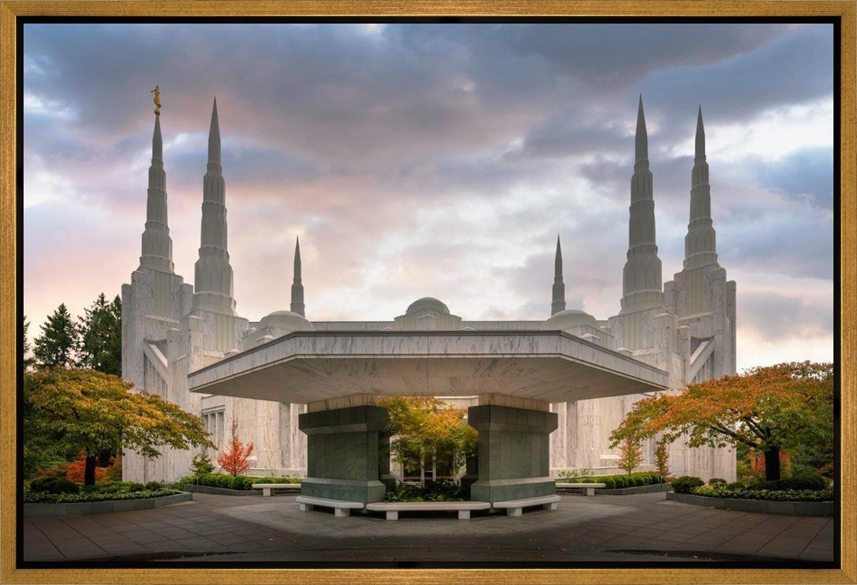Portland Temple Daybreak Gallery Wrap