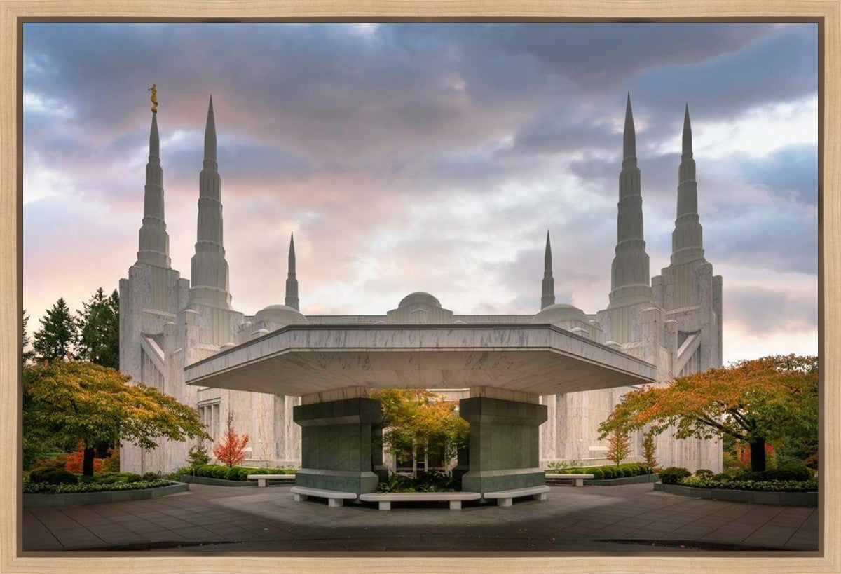 Portland Temple Daybreak Gallery Wrap