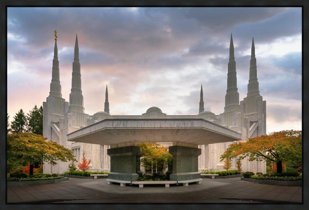 Portland Temple Daybreak Gallery Wrap