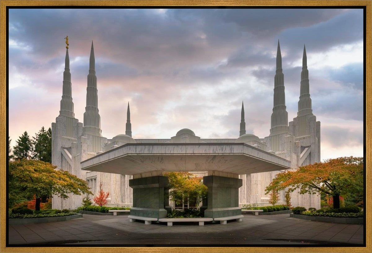 Portland Temple Daybreak Gallery Wrap