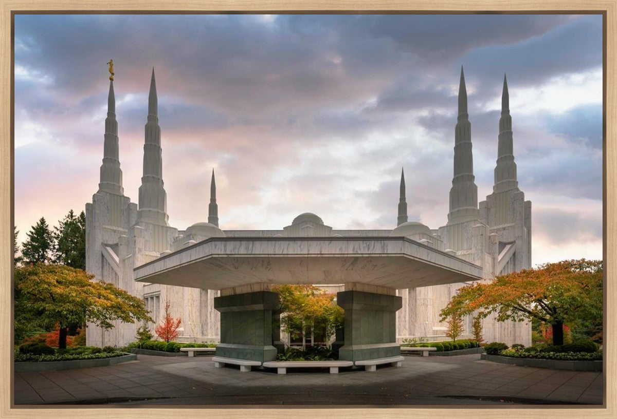Portland Temple Daybreak Gallery Wrap