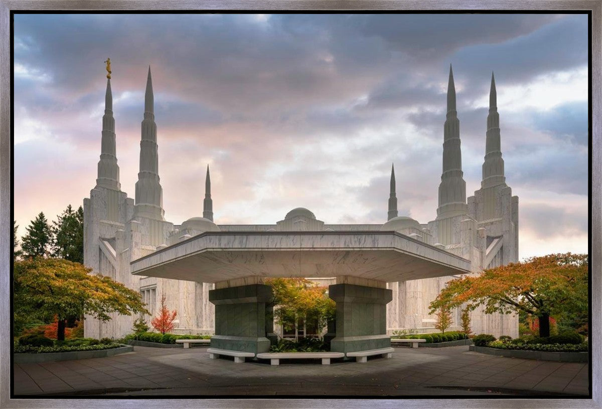 Portland Temple Daybreak Gallery Wrap