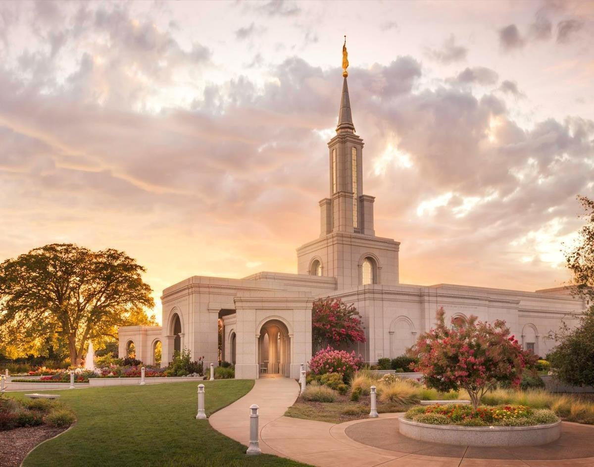 Sacramento Temple Sunset Panorama Gallery Wrap