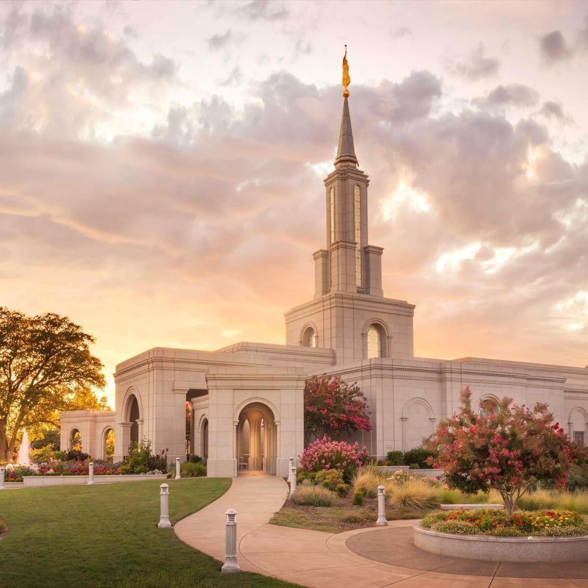 Sacramento Temple Sunset Panorama Gallery Wrap