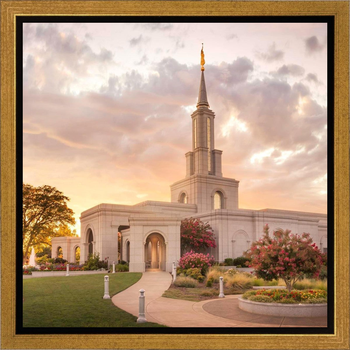 Sacramento Temple Sunset Panorama Gallery Wrap