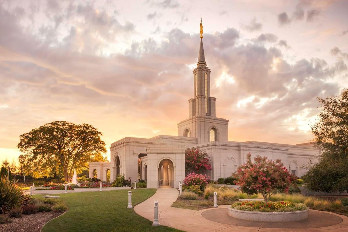 Sacramento Temple Sunset Panorama Gallery Wrap