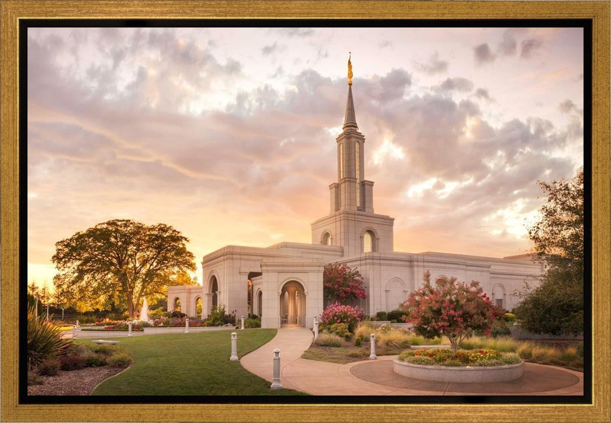 Sacramento Temple Sunset Panorama Gallery Wrap
