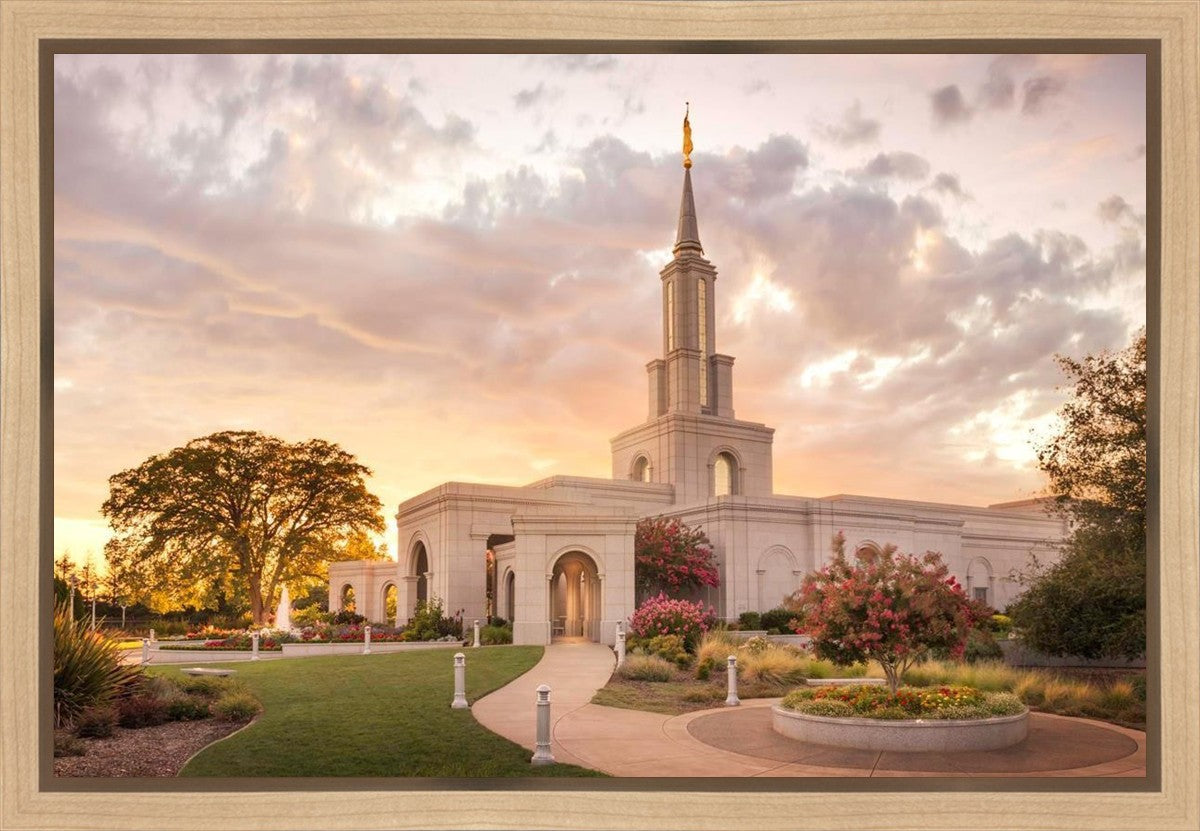 Sacramento Temple Sunset Panorama Gallery Wrap