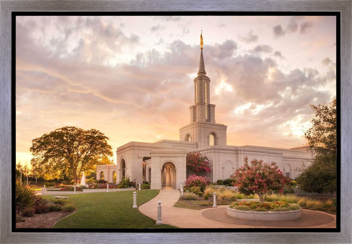 Sacramento Temple Sunset Panorama Gallery Wrap