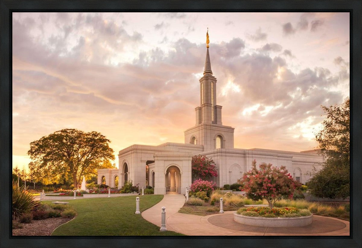 Sacramento Temple Sunset Panorama Gallery Wrap
