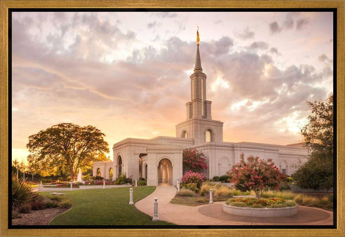 Sacramento Temple Sunset Panorama Gallery Wrap