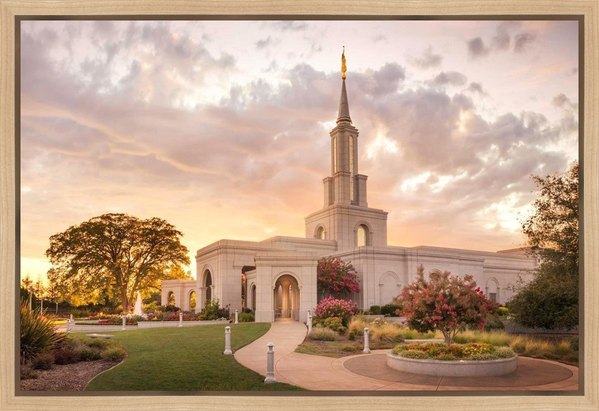 Sacramento Temple Sunset Panorama Gallery Wrap