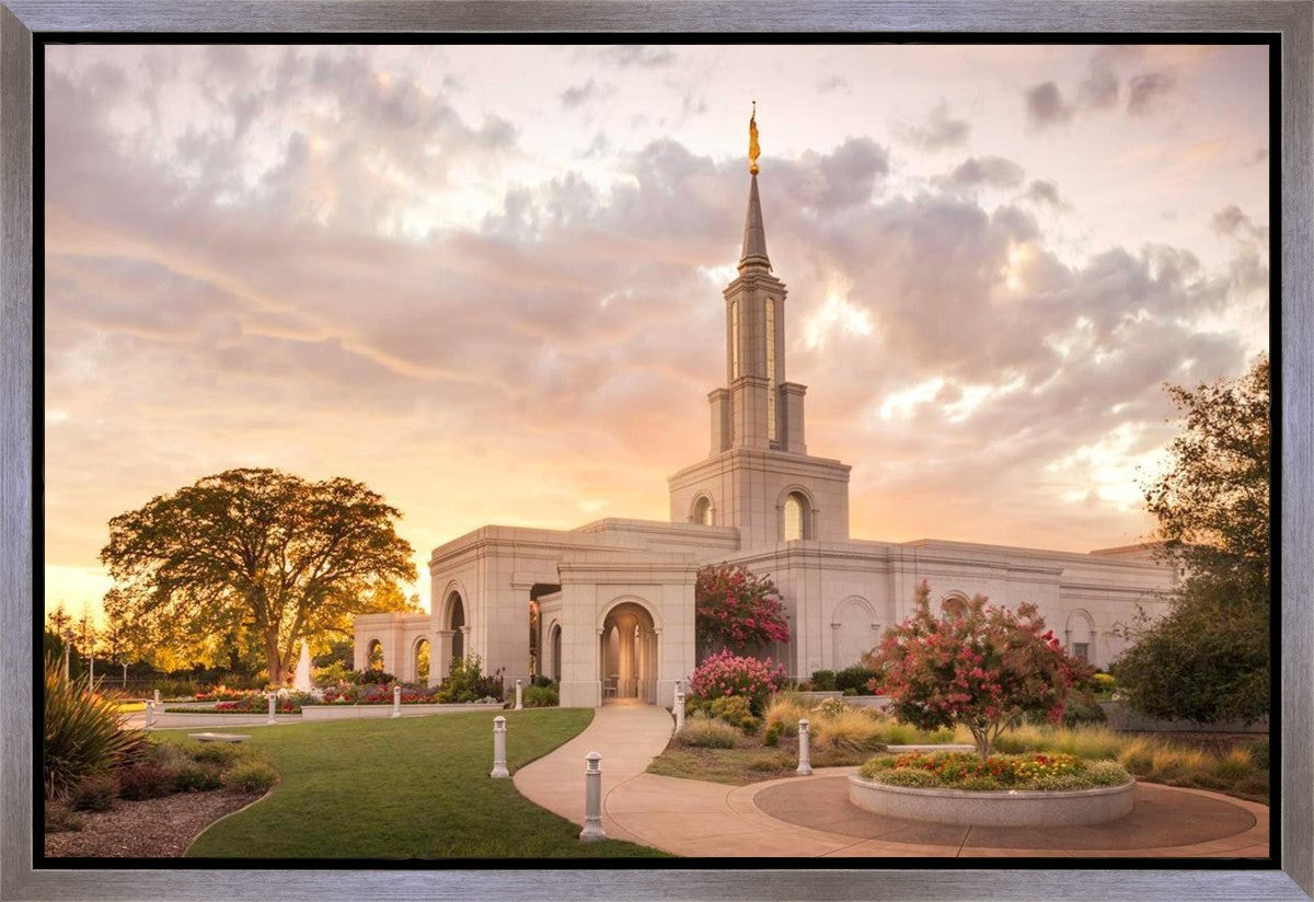 Sacramento Temple Sunset Panorama Gallery Wrap