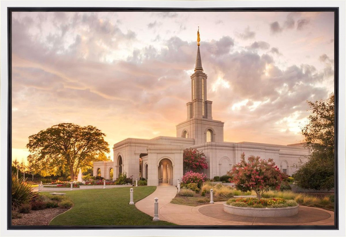 Sacramento Temple Sunset Panorama Gallery Wrap