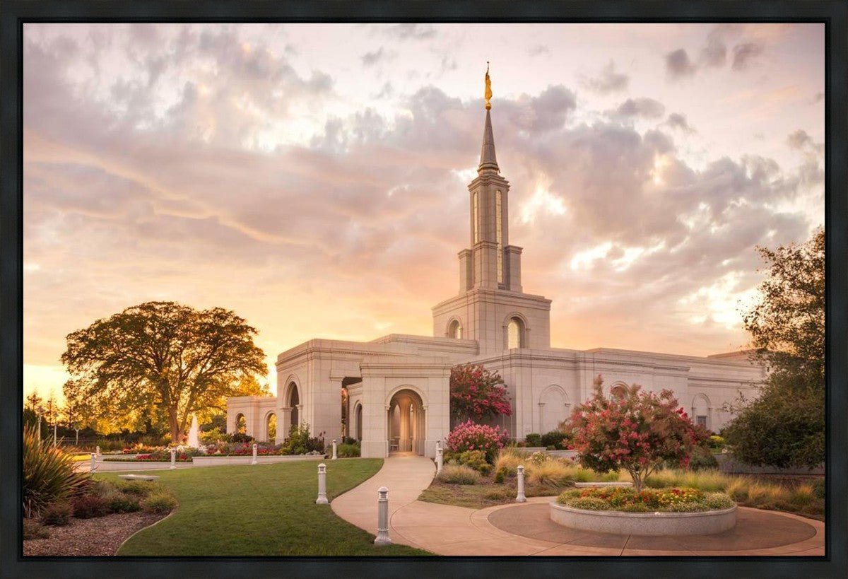 Sacramento Temple Sunset Panorama Gallery Wrap