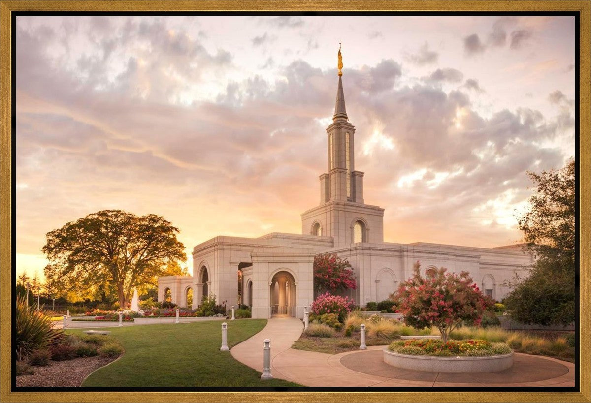 Sacramento Temple Sunset Panorama Gallery Wrap
