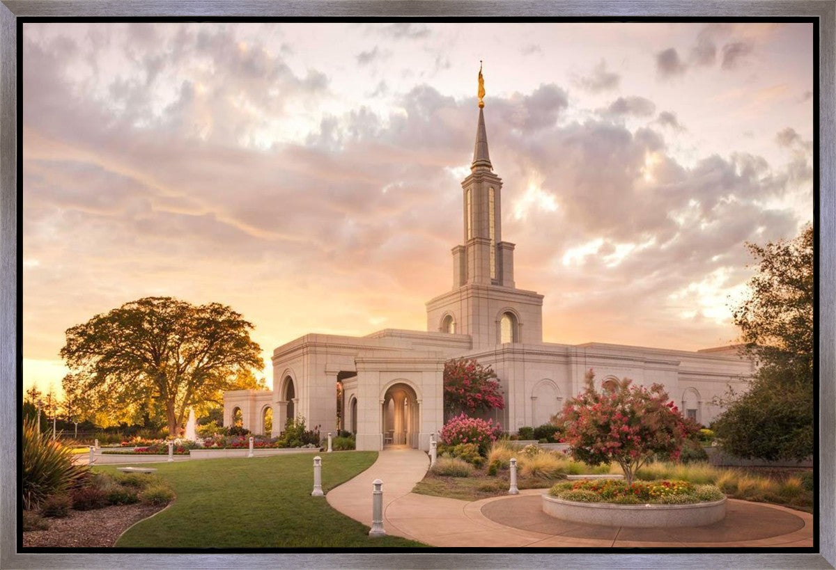 Sacramento Temple Sunset Panorama Gallery Wrap