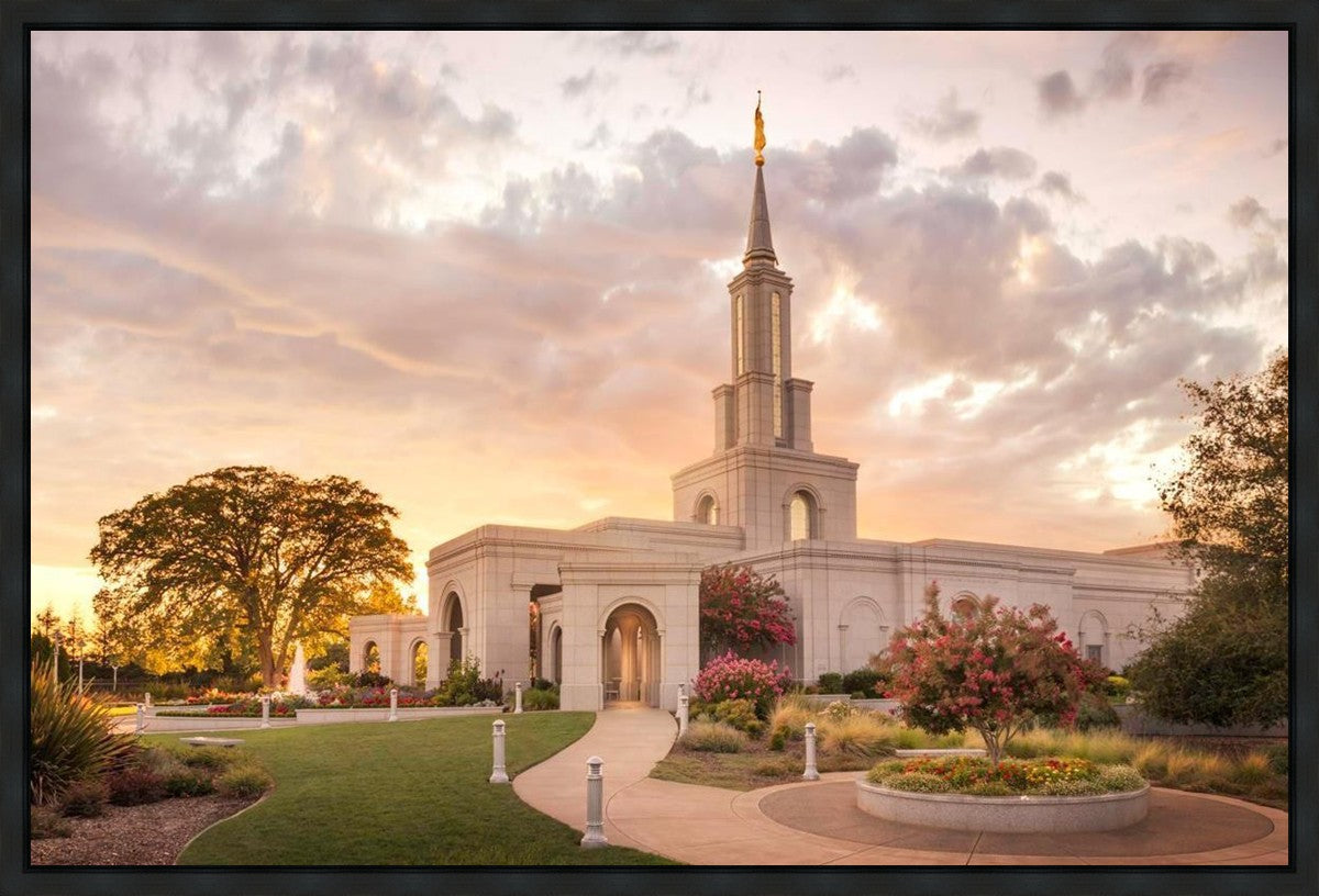 Sacramento Temple Sunset Panorama Gallery Wrap