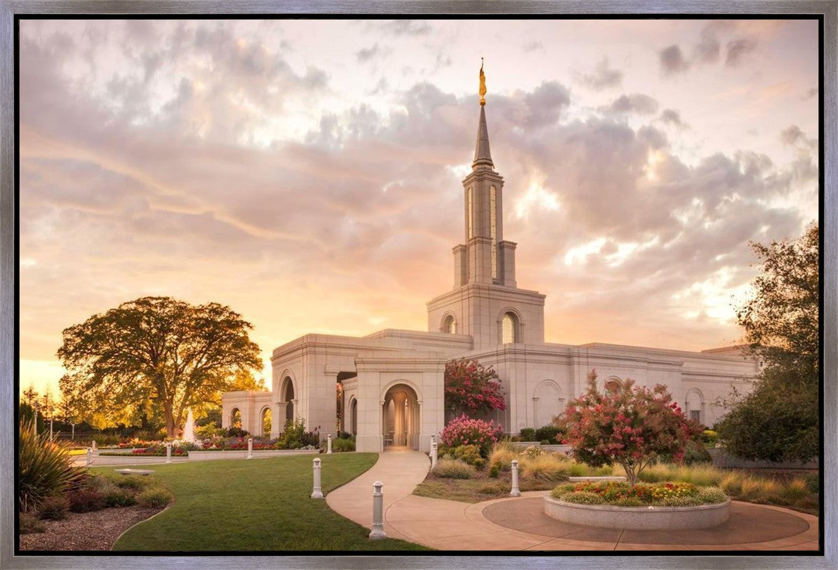 Sacramento Temple Sunset Panorama Gallery Wrap