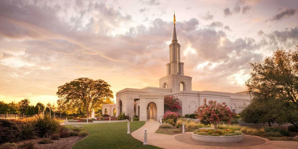 Sacramento Temple Sunset Panorama Gallery Wrap
