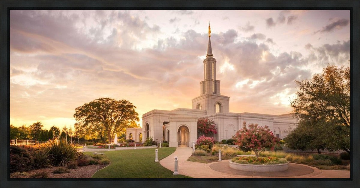 Sacramento Temple Sunset Panorama Gallery Wrap