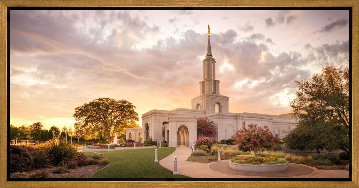 Sacramento Temple Sunset Panorama Gallery Wrap