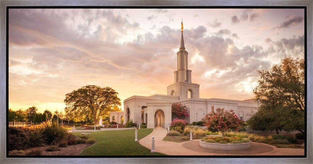 Sacramento Temple Sunset Panorama Gallery Wrap