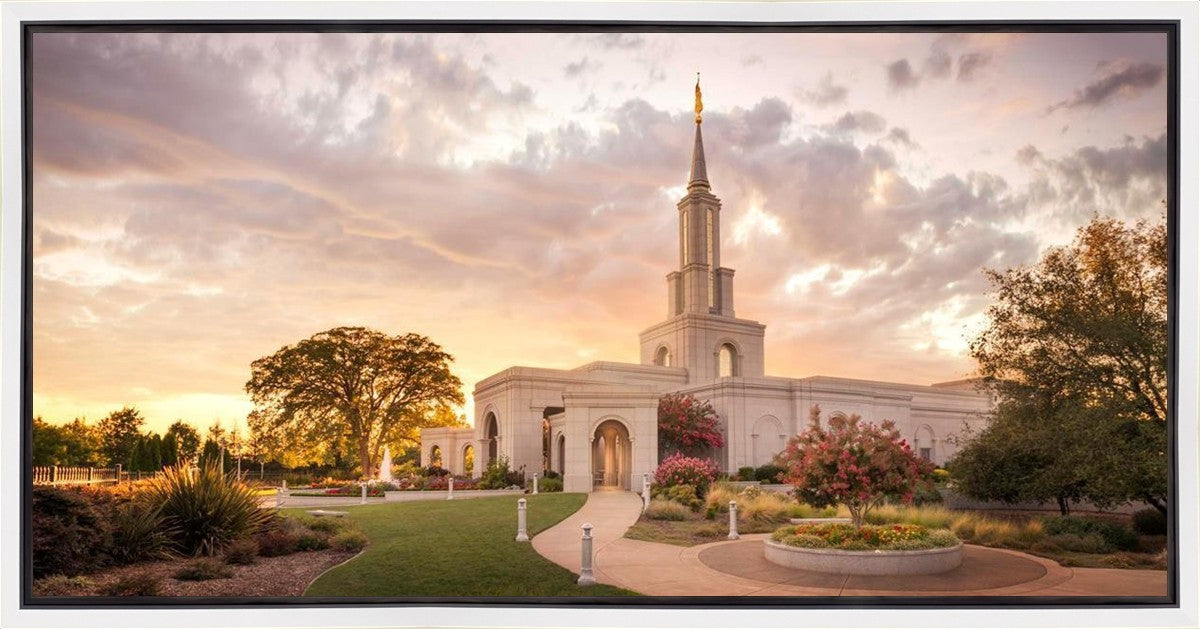 Sacramento Temple Sunset Panorama Gallery Wrap