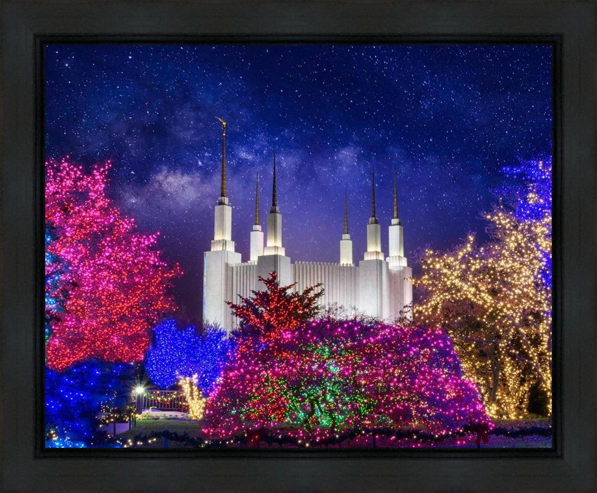 Washington DC Temple Christmas Lights Gallery Wrap
