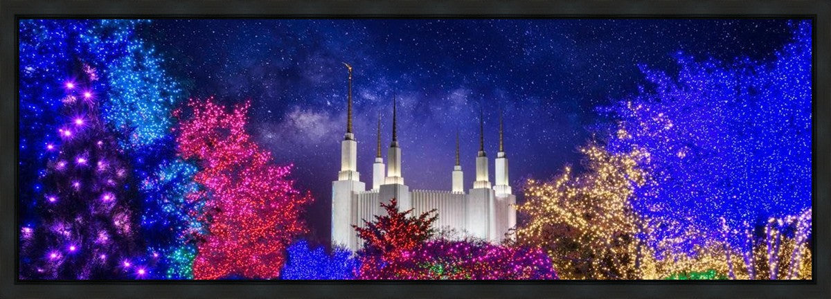 Washington DC Temple Christmas Lights Gallery Wrap