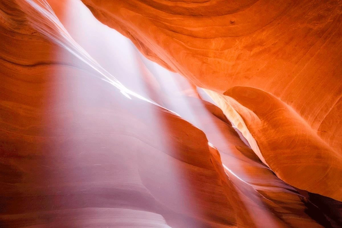 Antelope Canyon Light Shafts Gallery Wrap
