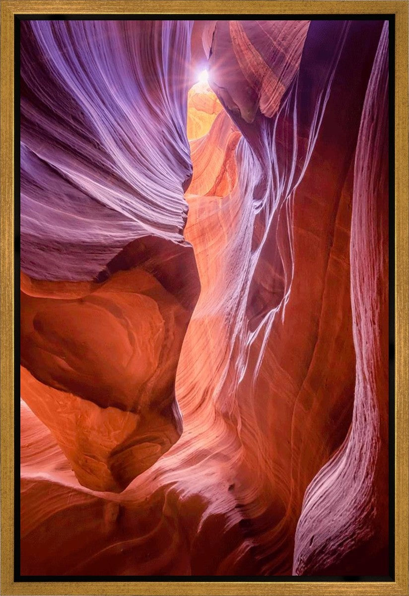 Antelope Canyon Sunburst Gallery Wrap