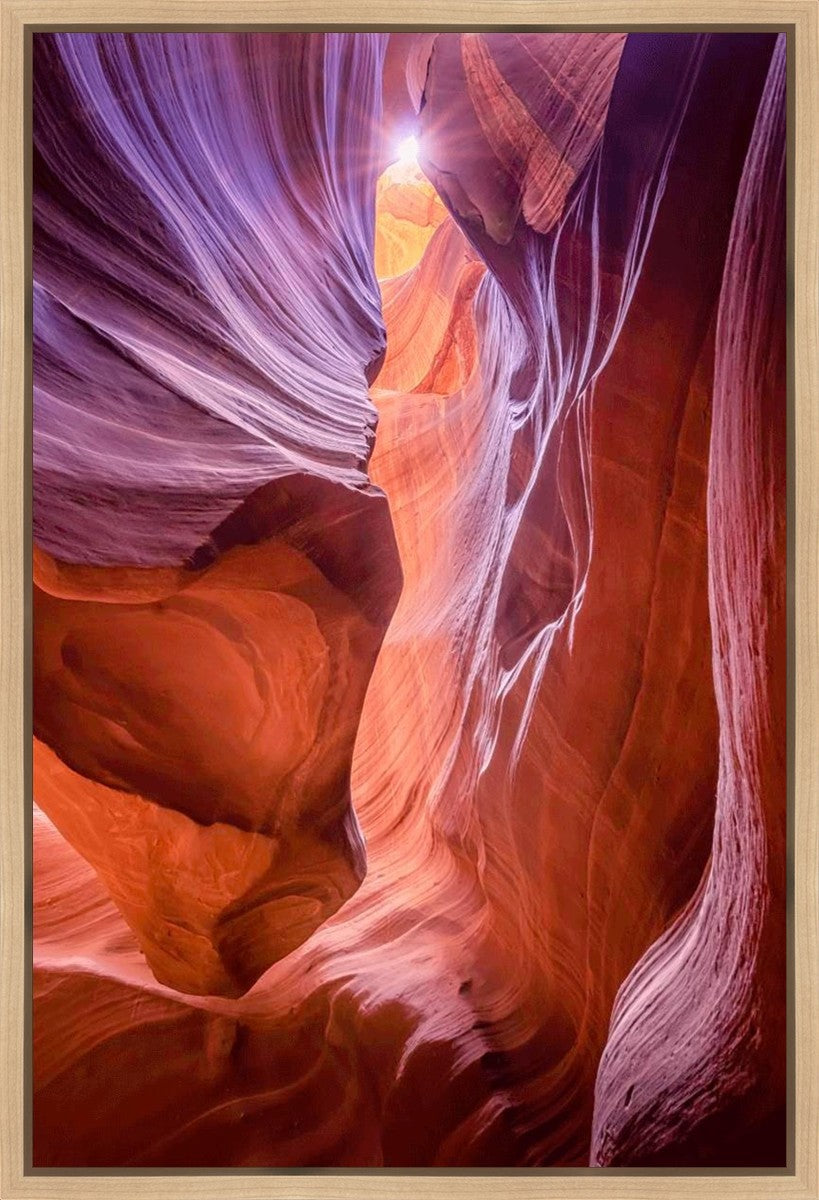 Antelope Canyon Sunburst Gallery Wrap