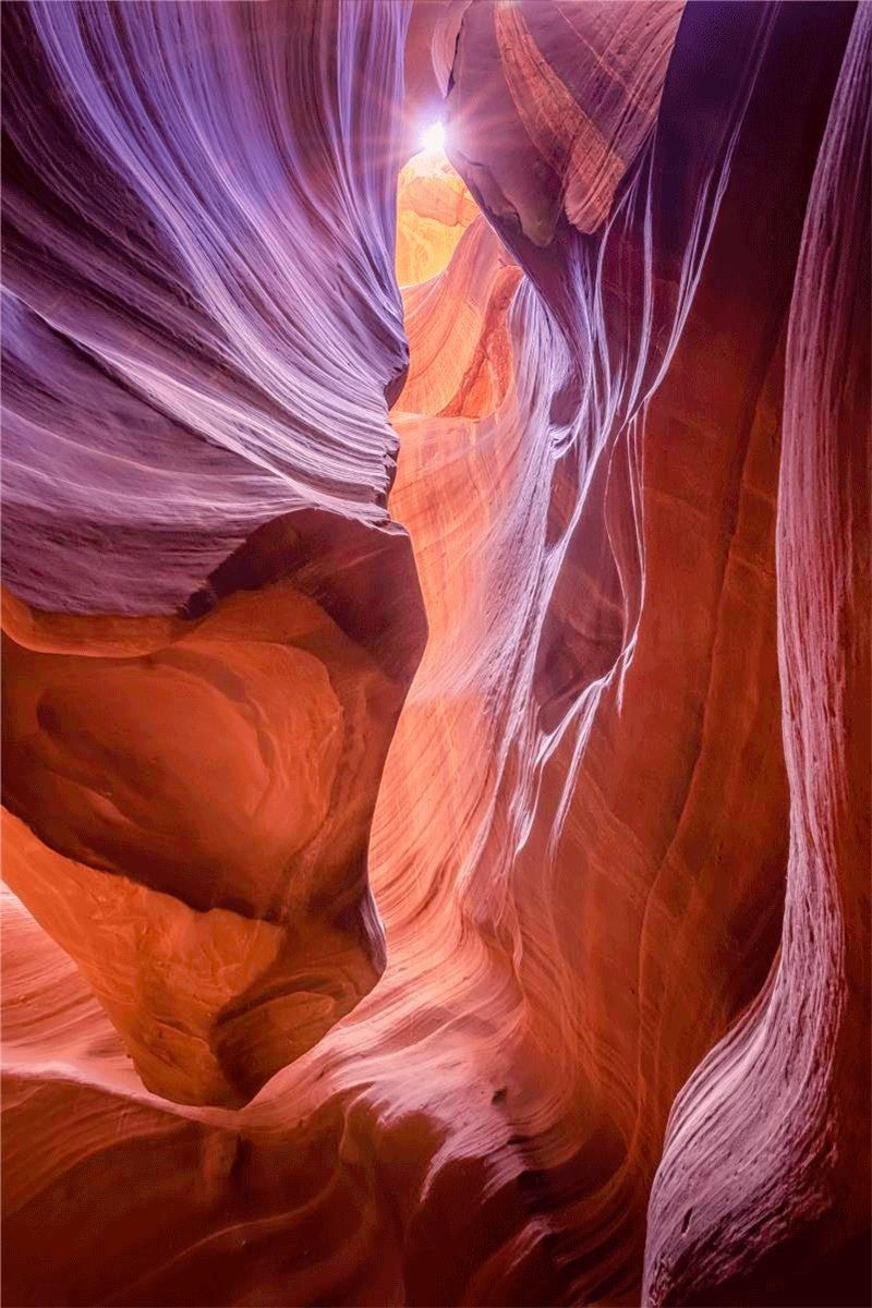 Antelope Canyon Sunburst Gallery Wrap