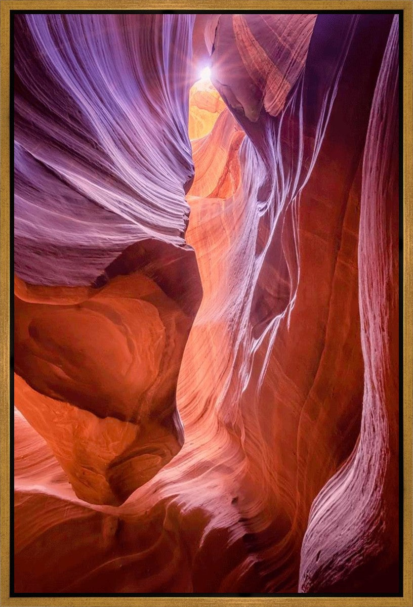 Antelope Canyon Sunburst Gallery Wrap