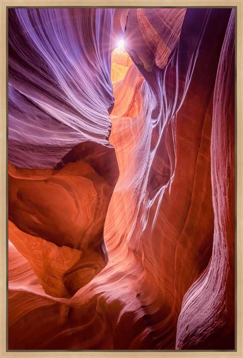 Antelope Canyon Sunburst Gallery Wrap