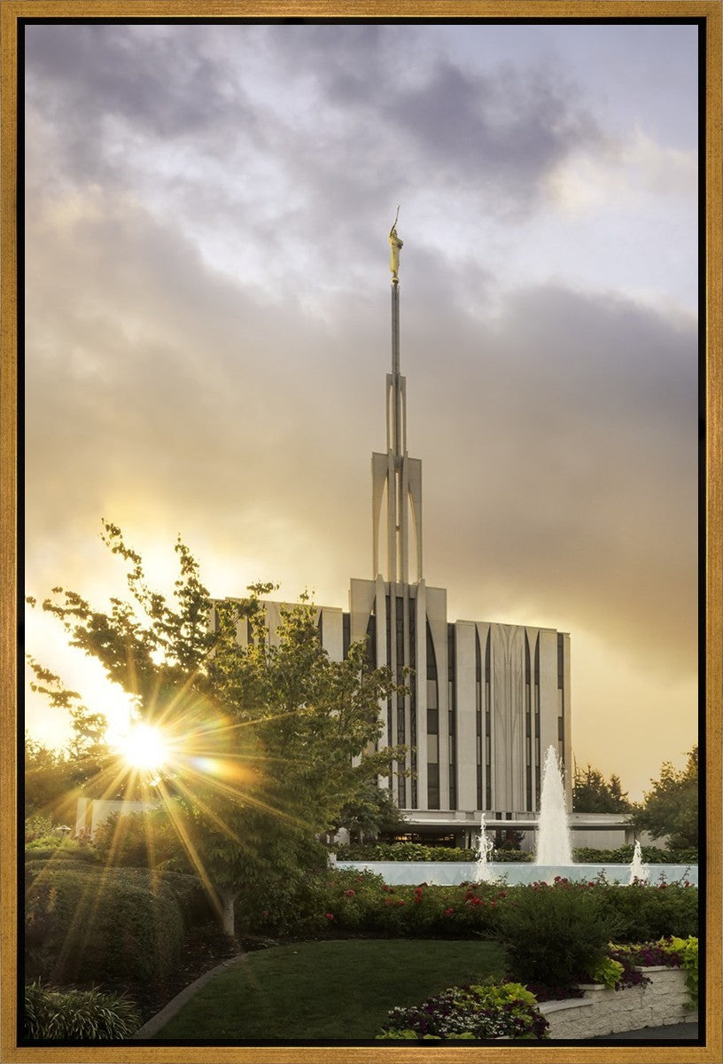 Seattle Temple Morning Breaks Gallery Wrap