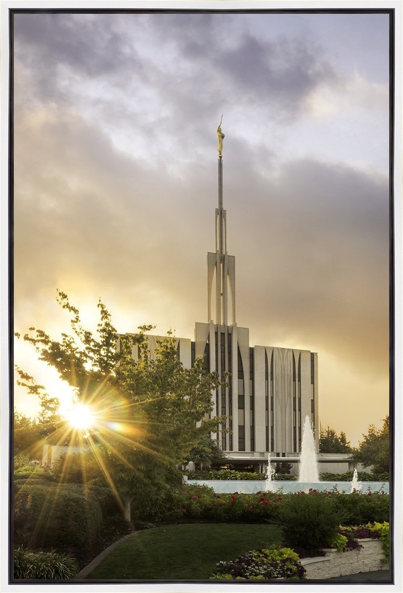 Seattle Temple Morning Breaks Gallery Wrap