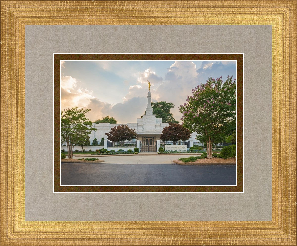 Memphis Temple Glorious Sunset