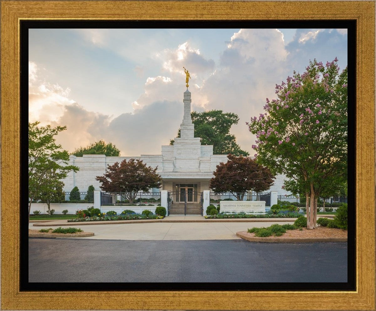Memphis Temple Glorious Sunset Gallery Wrap