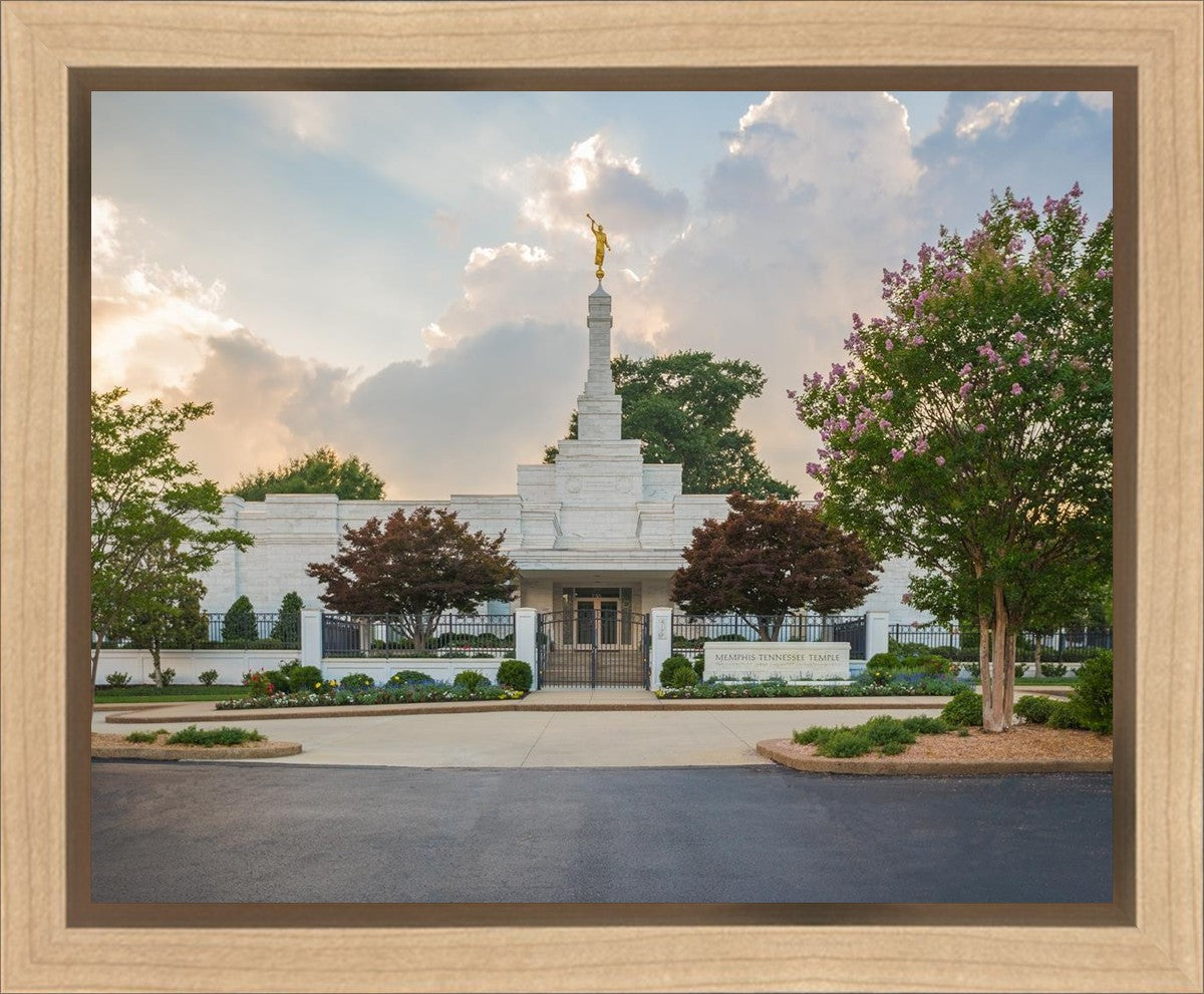 Memphis Temple Glorious Sunset Gallery Wrap