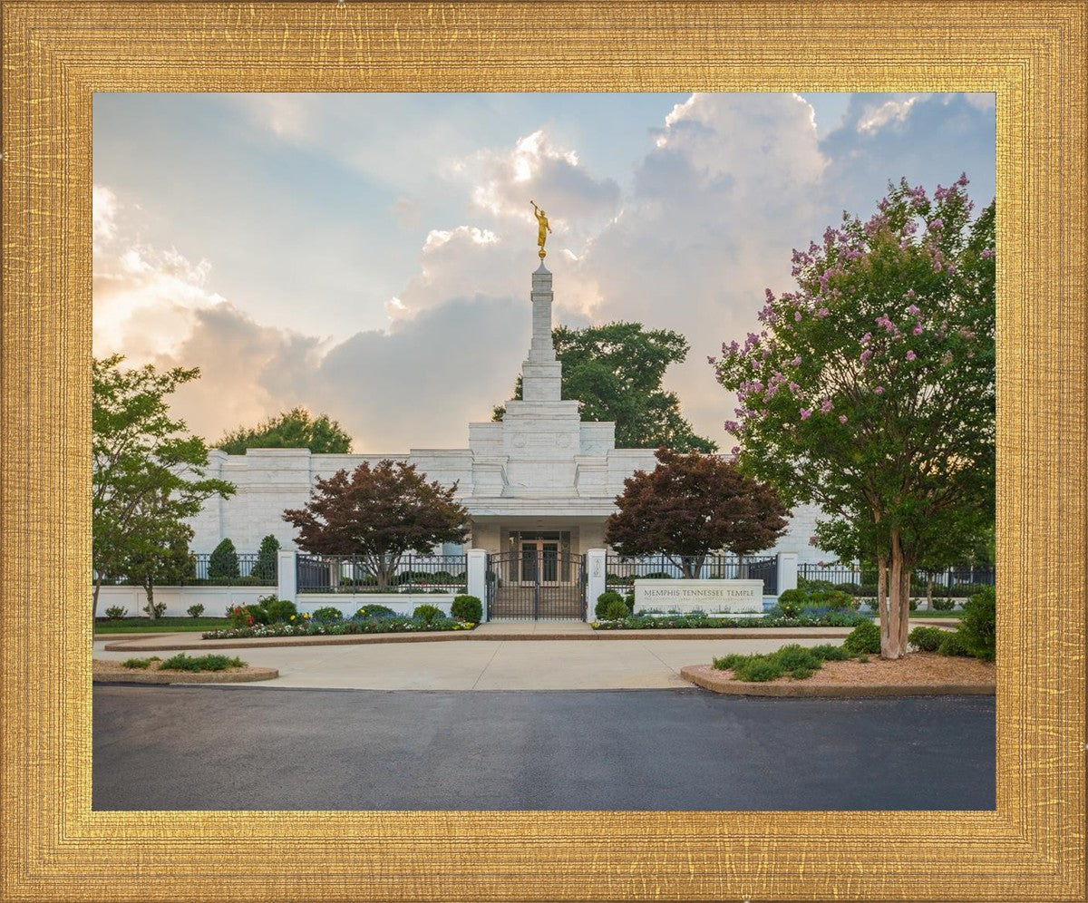 Memphis Temple Glorious Sunset